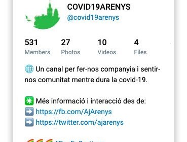 Ajuntament arenys telegram|covid19 arenys telegram