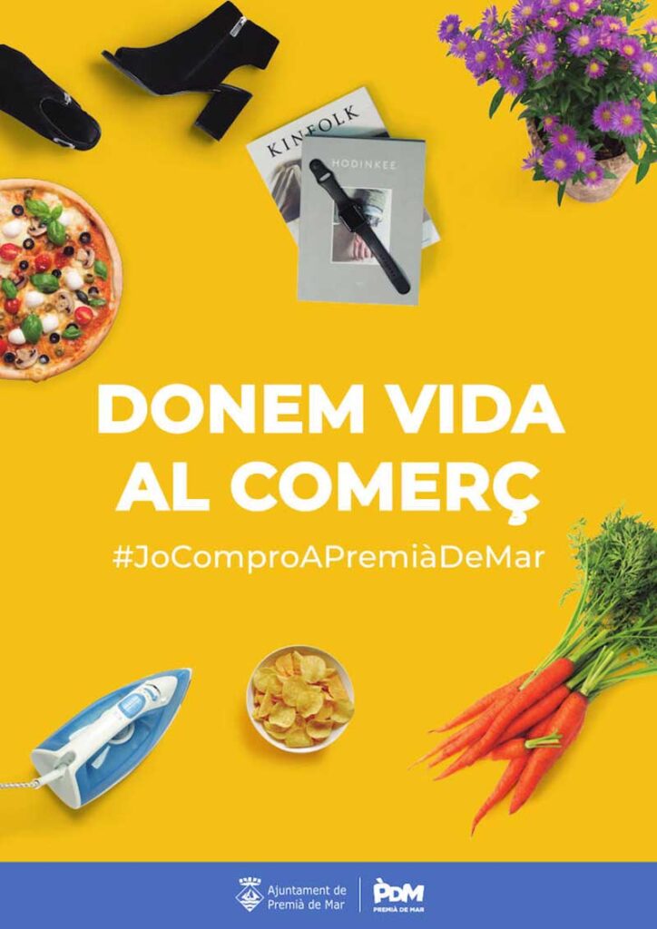 Veïns i veïnes participen en una campanya de suport al comerç local