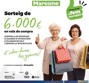 Cartell de la campanya Sabies que Comprar a Vilassar té premi