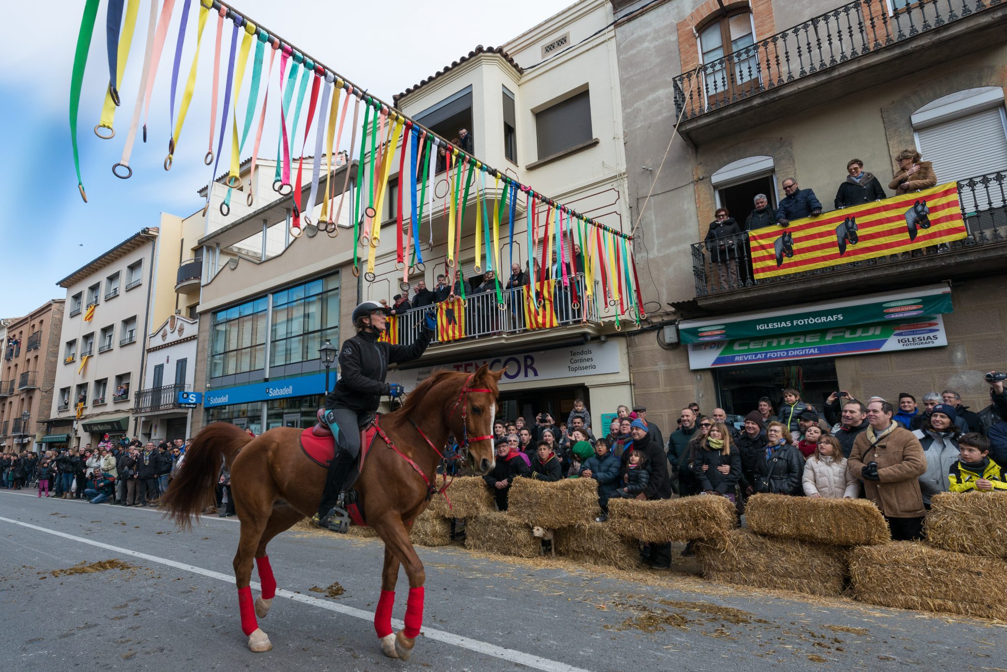 Desfilada caballs per els carrers de Puig-Reig