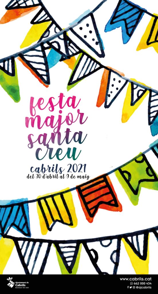 Cartell de la Festa Major de Santa Creu. Del 30 d'abril al 9 de maig