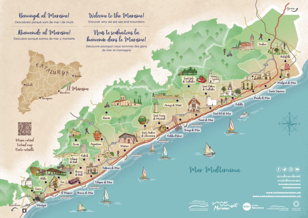 Mapa turístic del Maresme. Dissenyadora: Marina Turró