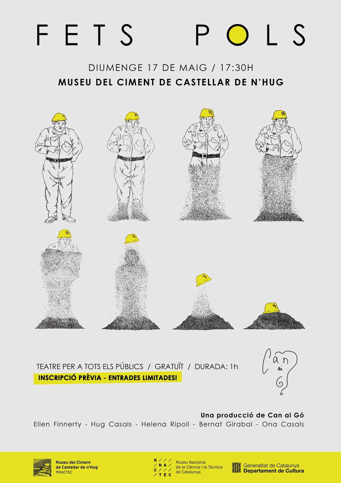 Cartell de l'espectacle 'Fets Pols' al Museu del Ciment Espectacle Fets Pols