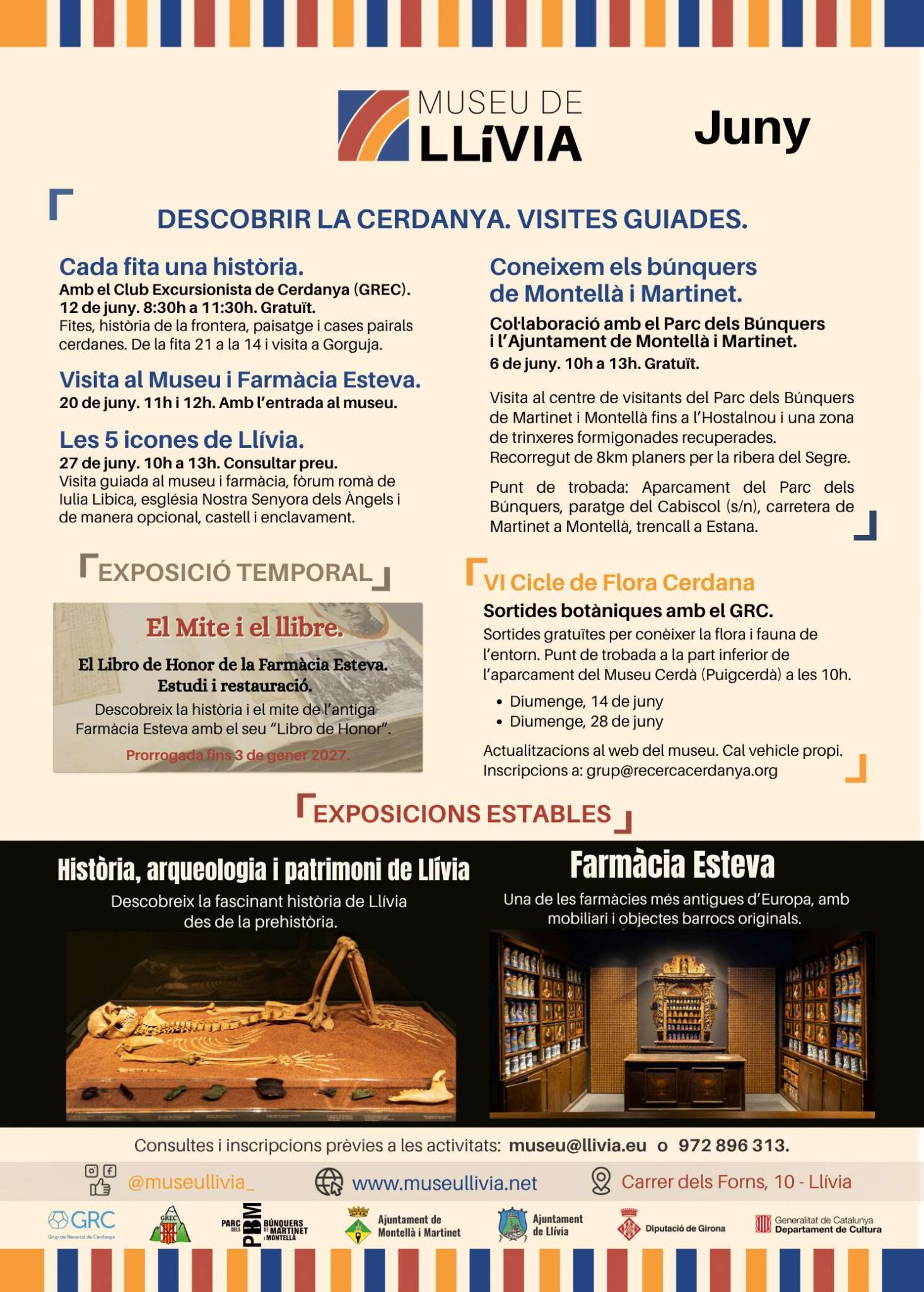 Activitats del Museu de Llívia a juny 2026: visites guiades, exposicions i sortides botàniques