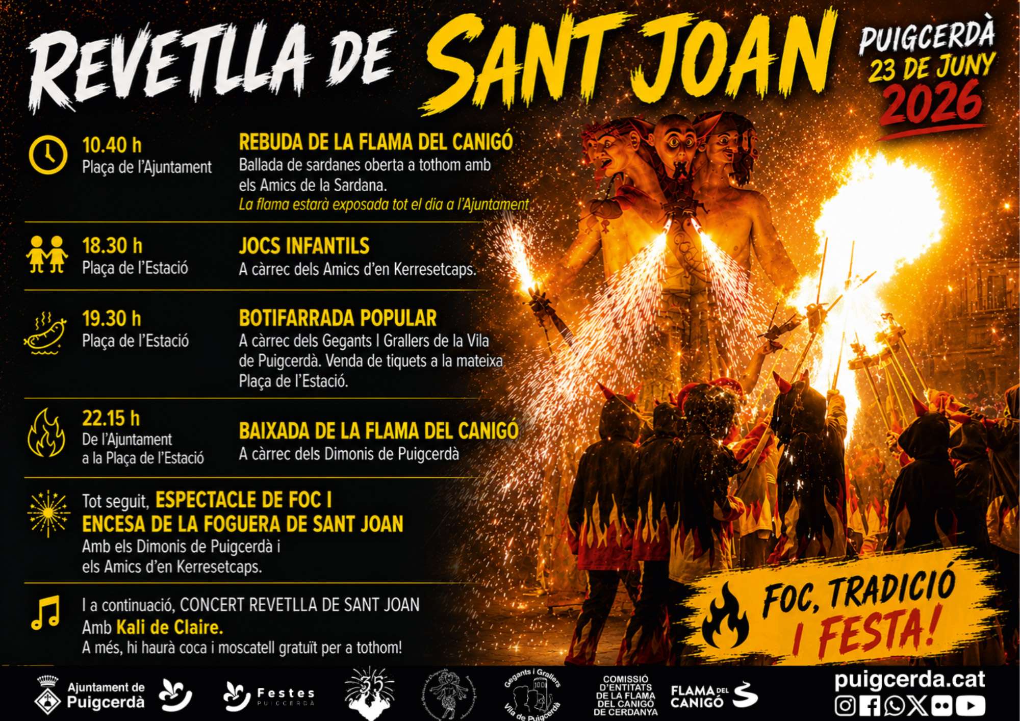 Revetlla de Sant Joan a Puigcerdà 2026 | Programa complet i activitats