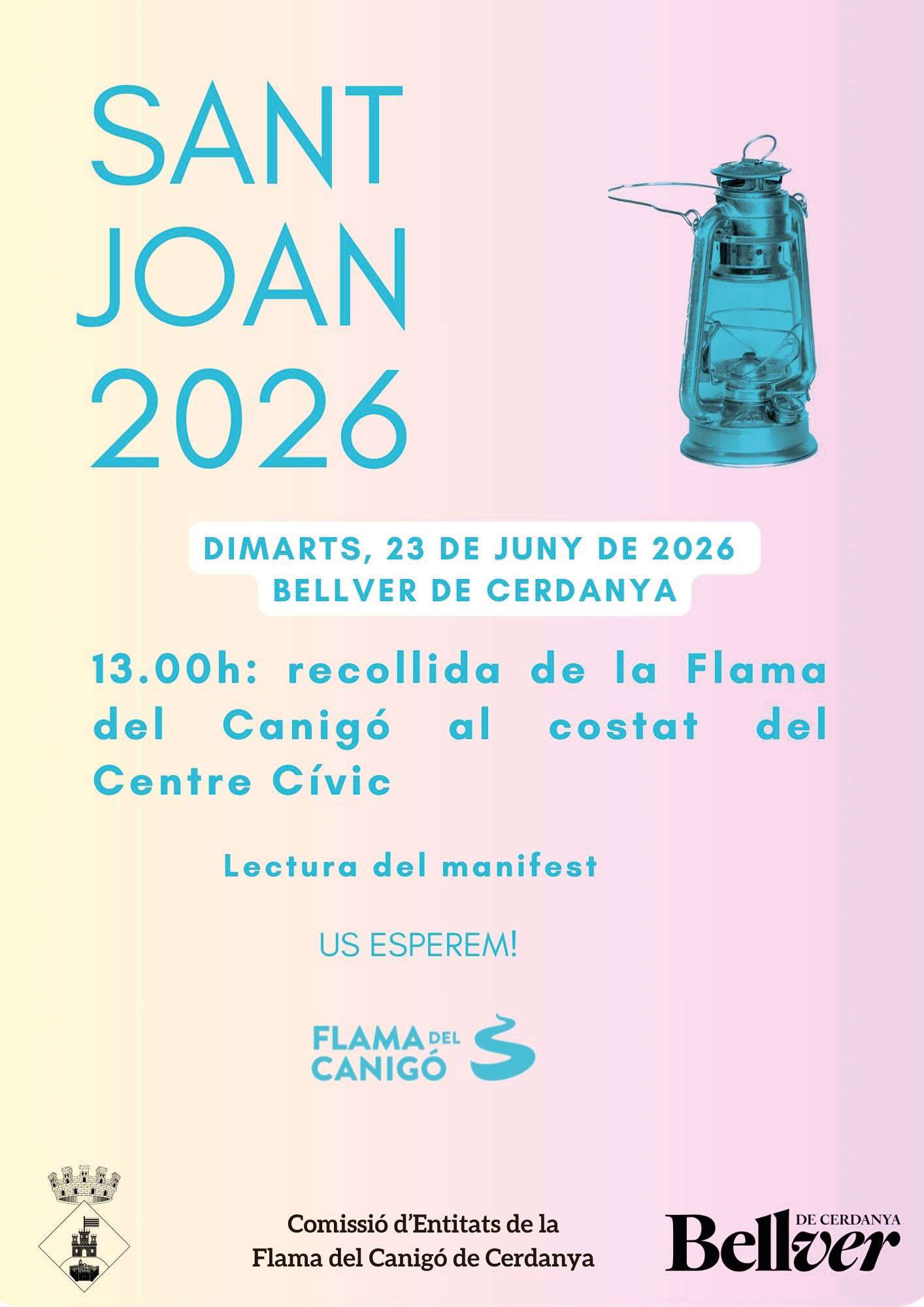 Sant Joan 2026 a Bellver de Cerdanya: Recollida de la Flama del Canigó el 23 de juny