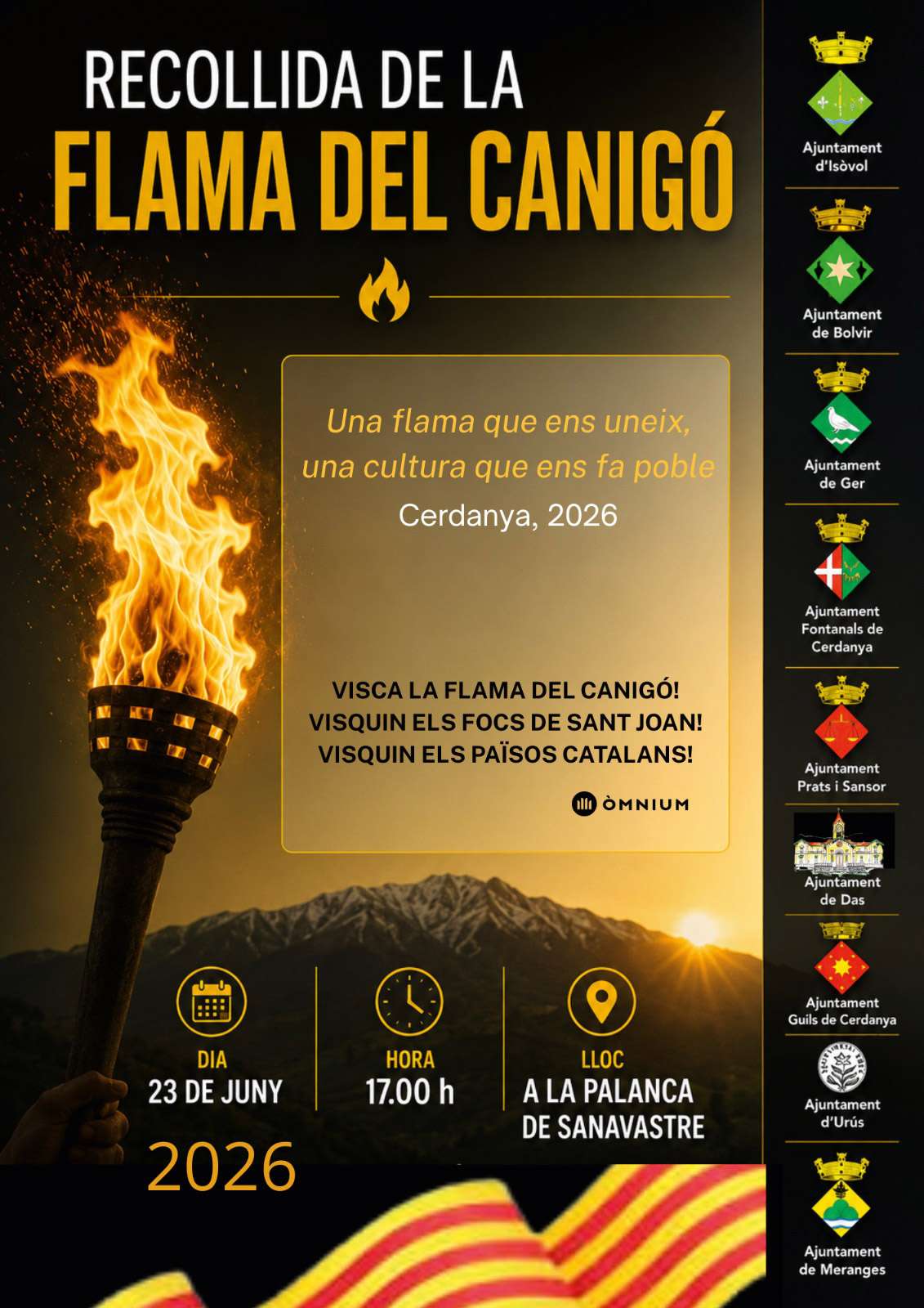 Recollida de la Flama del Canigó a la Palanca de Sanavastre | Cerdanya 2026