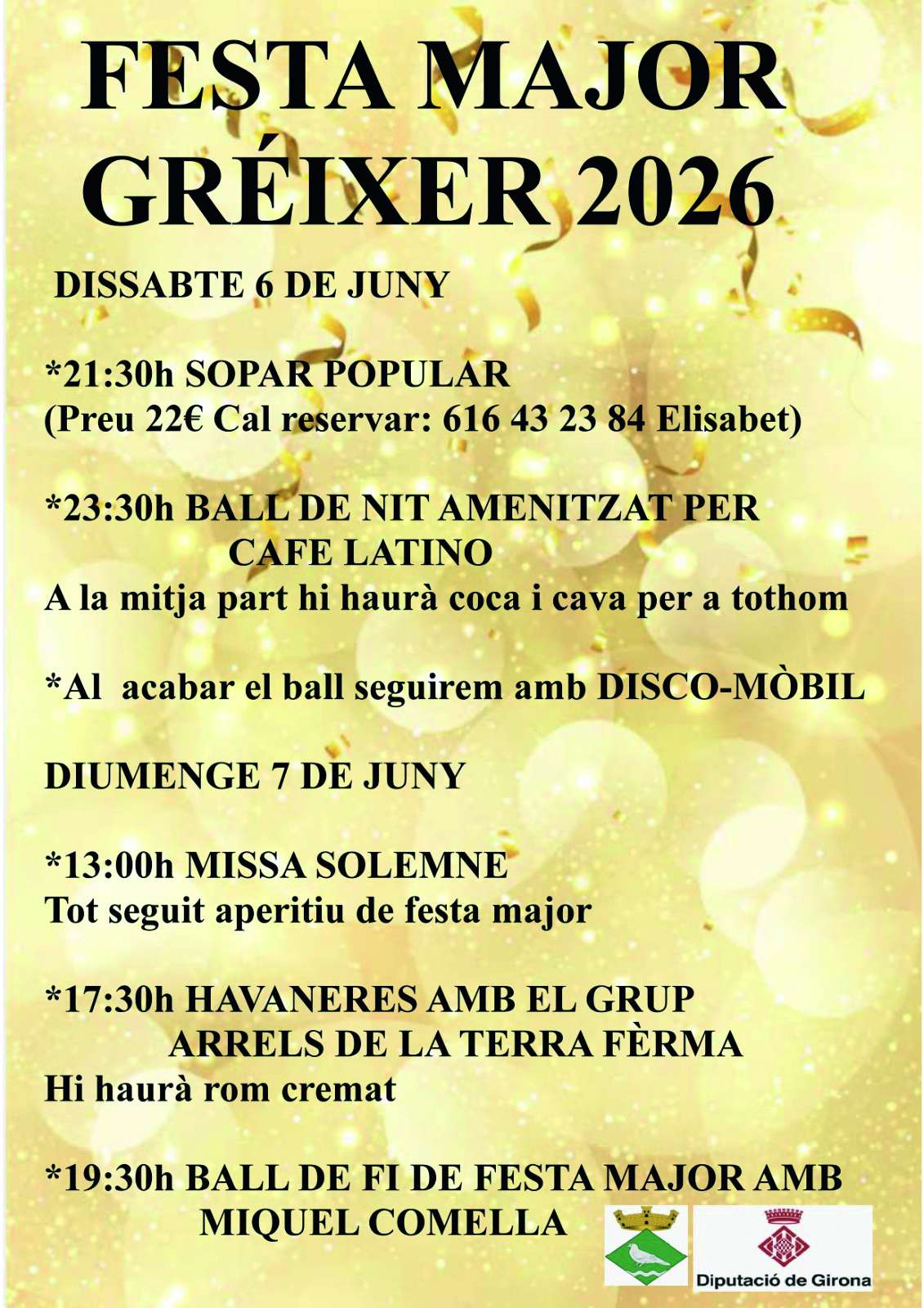 Festa Major de Gréixer 2026 | Programa complet i activitats