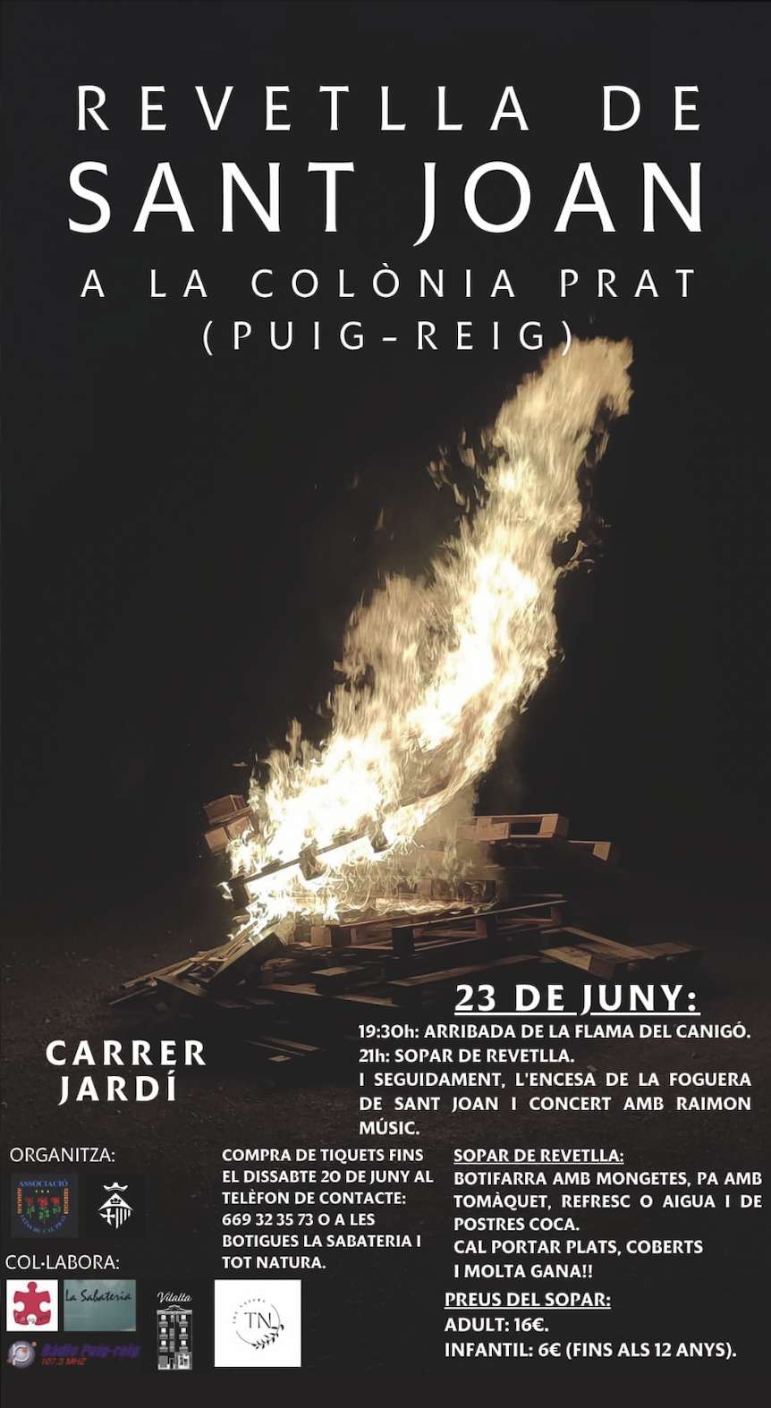 Revetlla de Sant Joan a la Colònia Prat (Puig-reig)