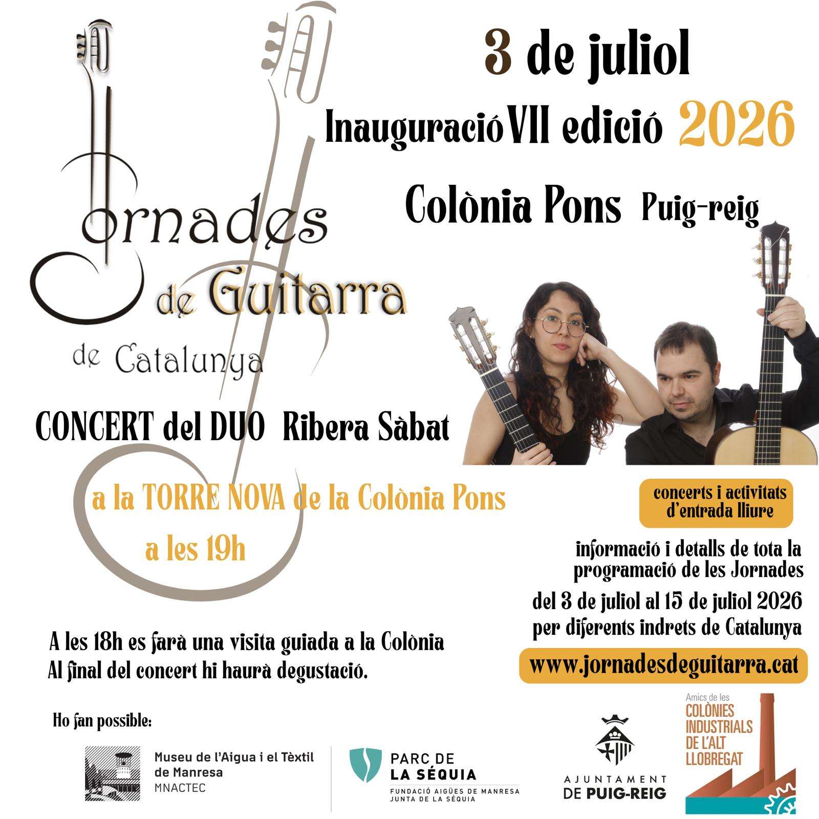 VII edició de les Jornades de Guitarra de Catalunya a Puig-reig