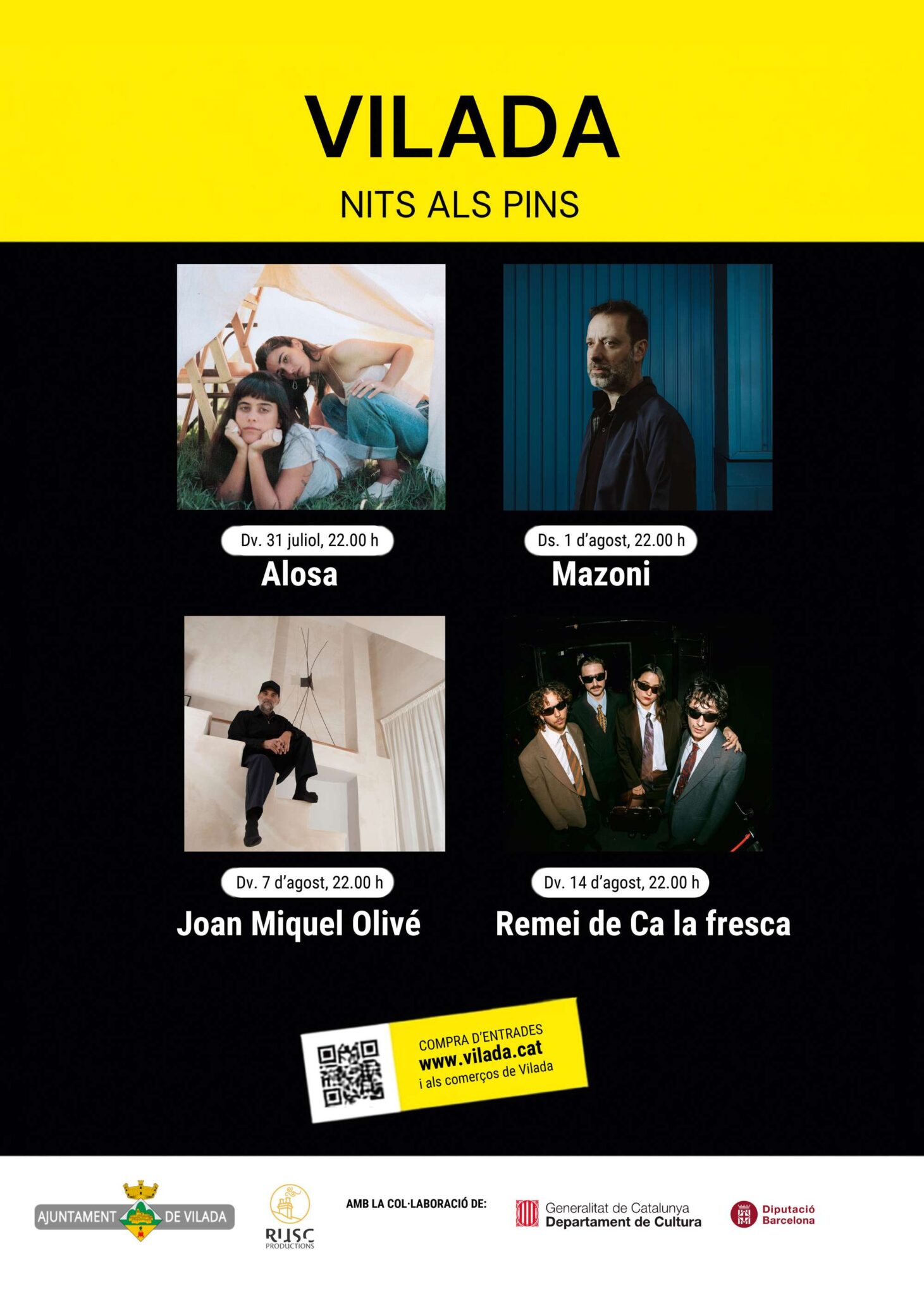 Nits als Pins a Vilada: concerts de juliol i agost