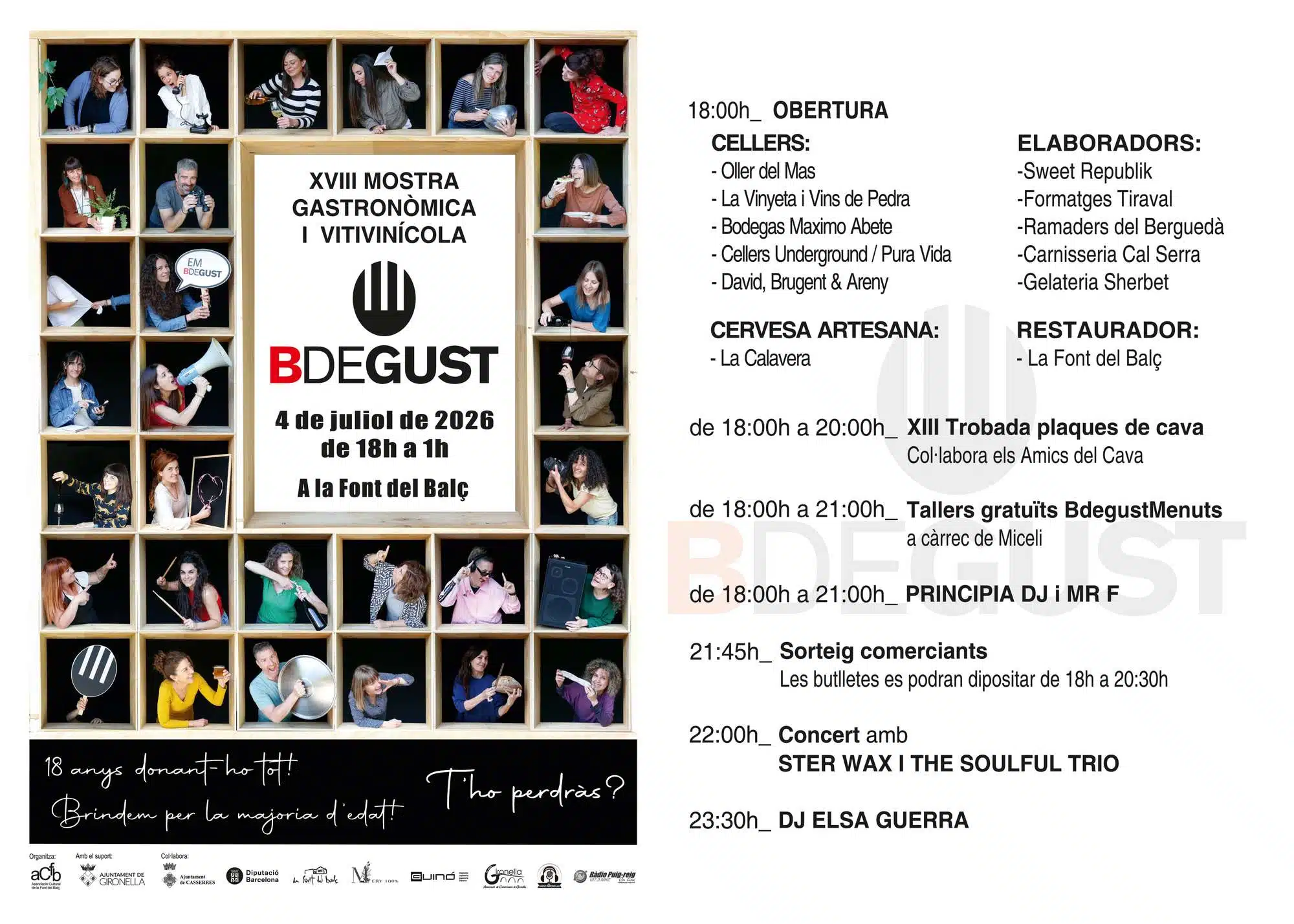 XVIII Mostra Gastronòmica i Vitivinícola Bdegust a la Font del Balç