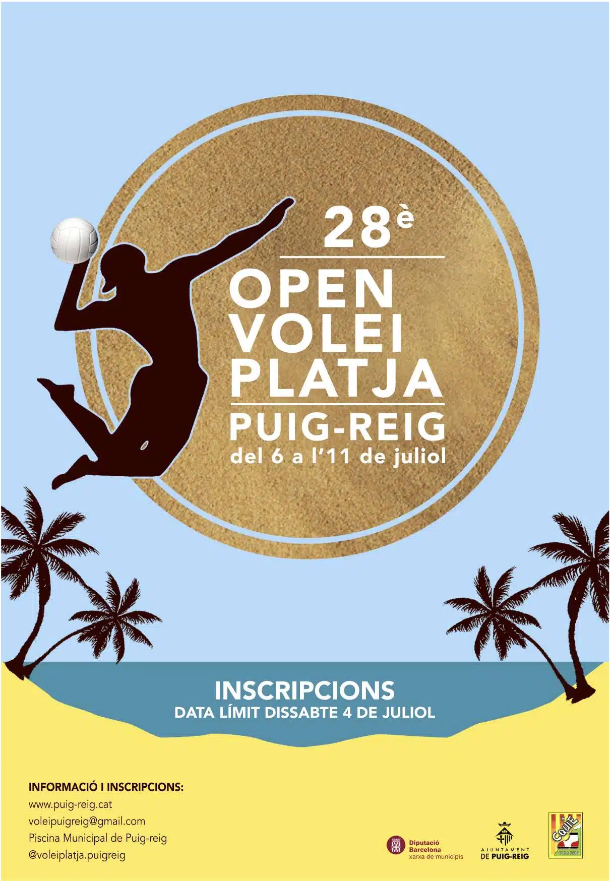 XXVIII Torneig de Volei Platja de Puig-reig: inscripcions obertes