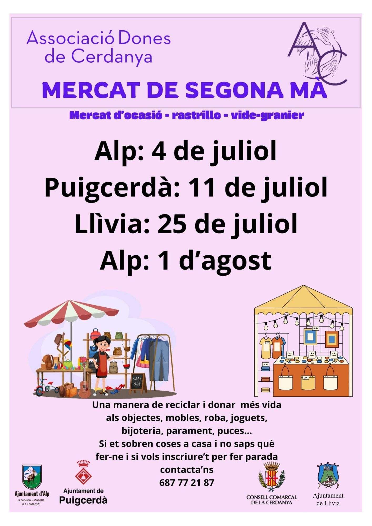Mercat de Segona Mà a la Cerdanya: dates i poblacions juliol i agost 2026