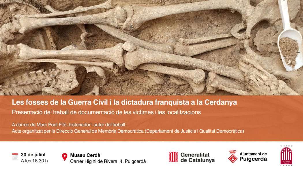 Presentació del treball sobre les fosses de la Guerra Civil i la dictadura franquista a la Cerdanya
