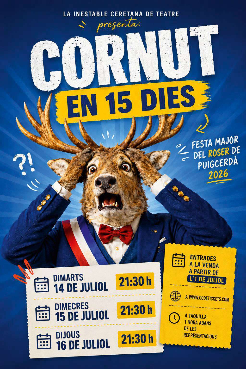 La Inestable Ceretana de Teatre presenta 'Cornut' a la Festa Major del Roser de Puigcerdà 2026