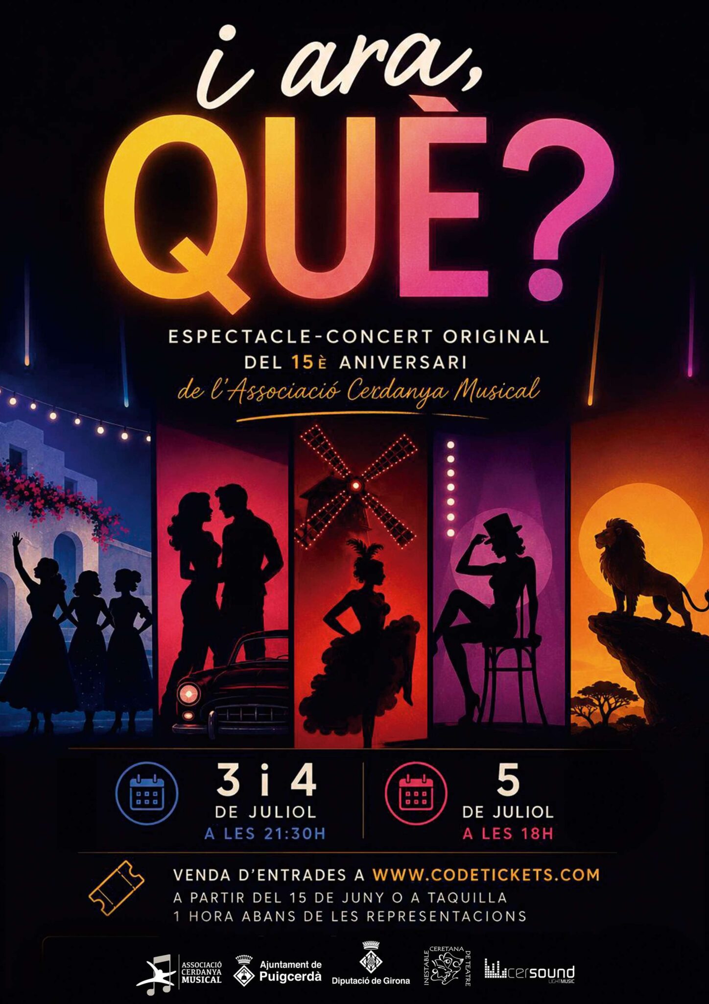 Espectacle-concert per al 15è aniversari de l’Associació Cerdanya Musical: 3 dates a juliol