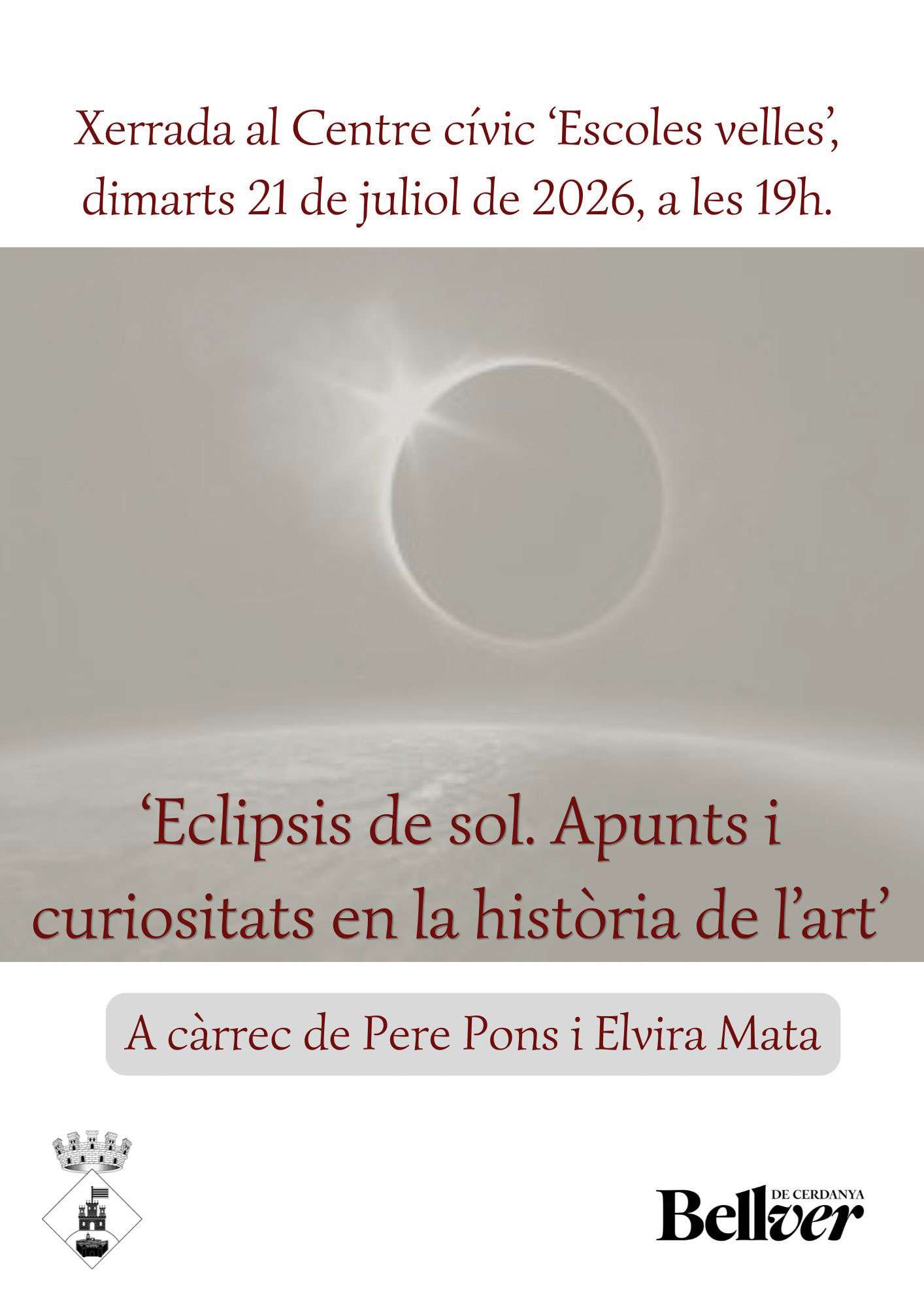 Xerrada 'Eclipsis de sol. Apunts i curiositats en la història de l’art' a Bellver de Cerdanya