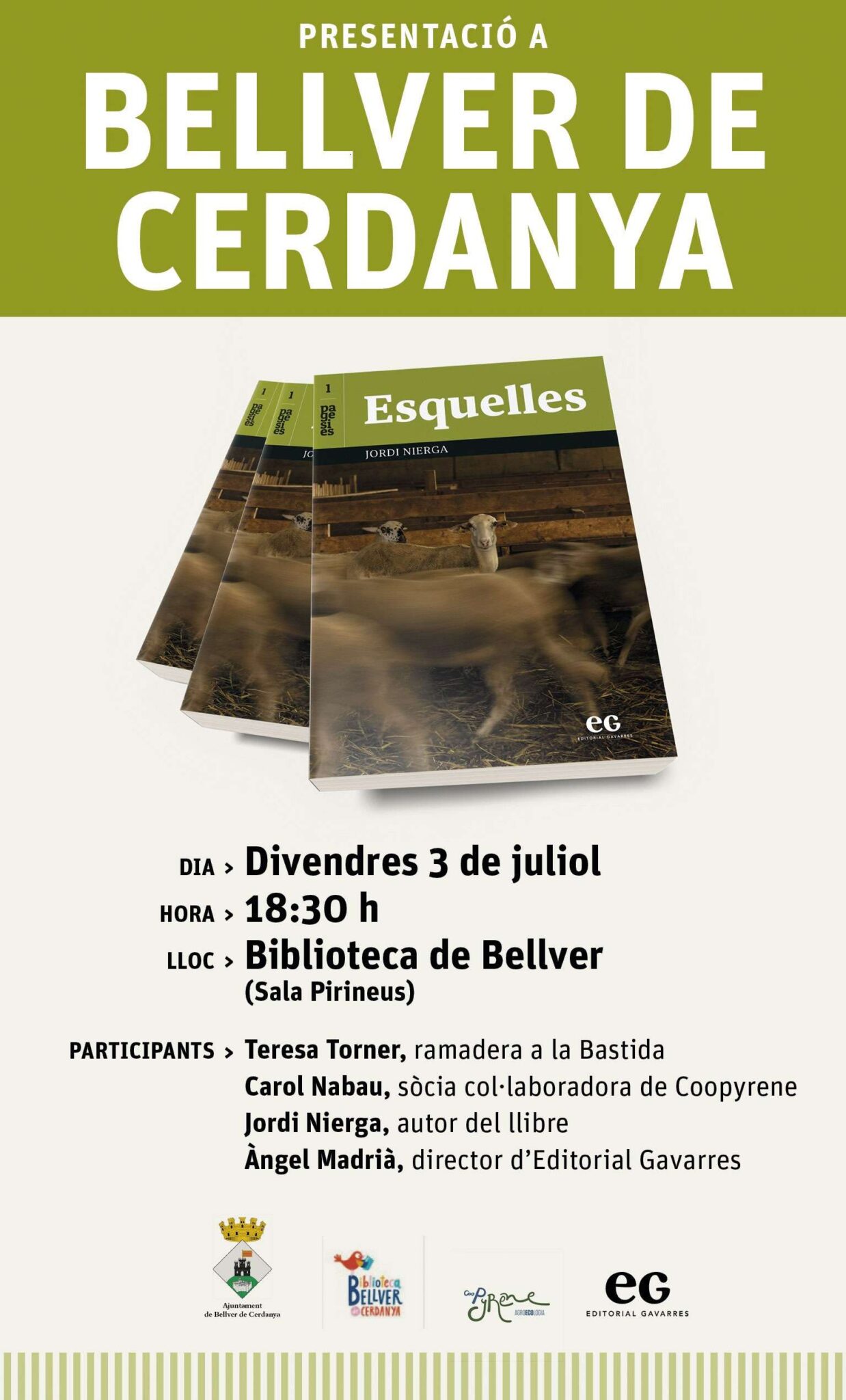 Presentació del llibre 'Esquelles' de Jordi Nierga a Bellver de Cerdanya
