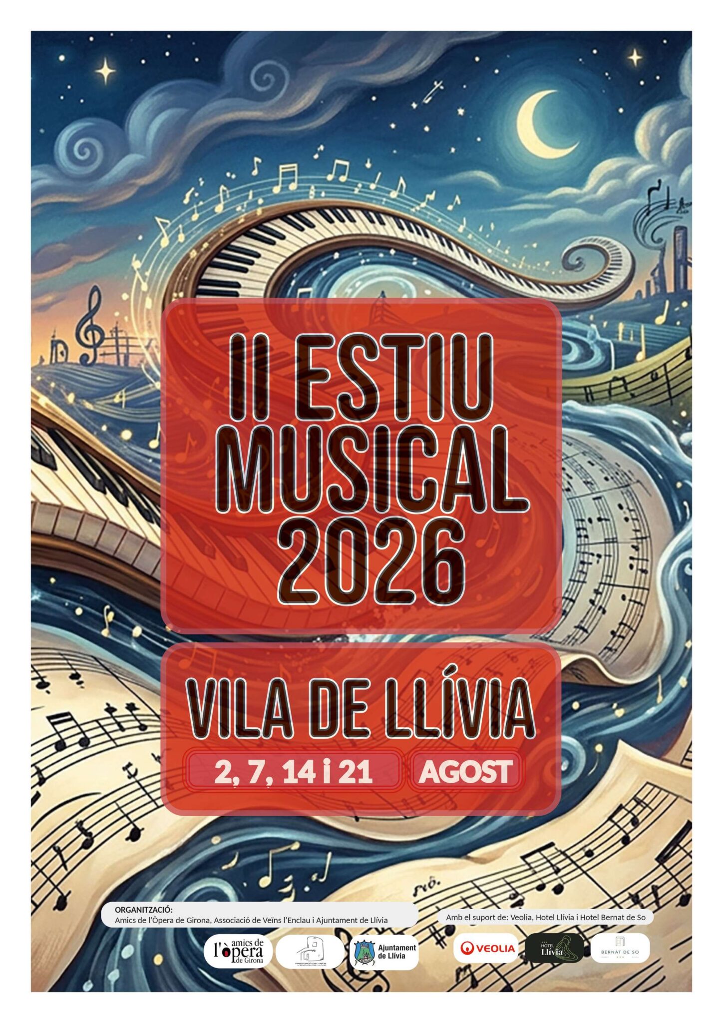 II Estiu Musical 2026 a Llívia: concerts els dies 2, 7, 14 i 21 d’agost