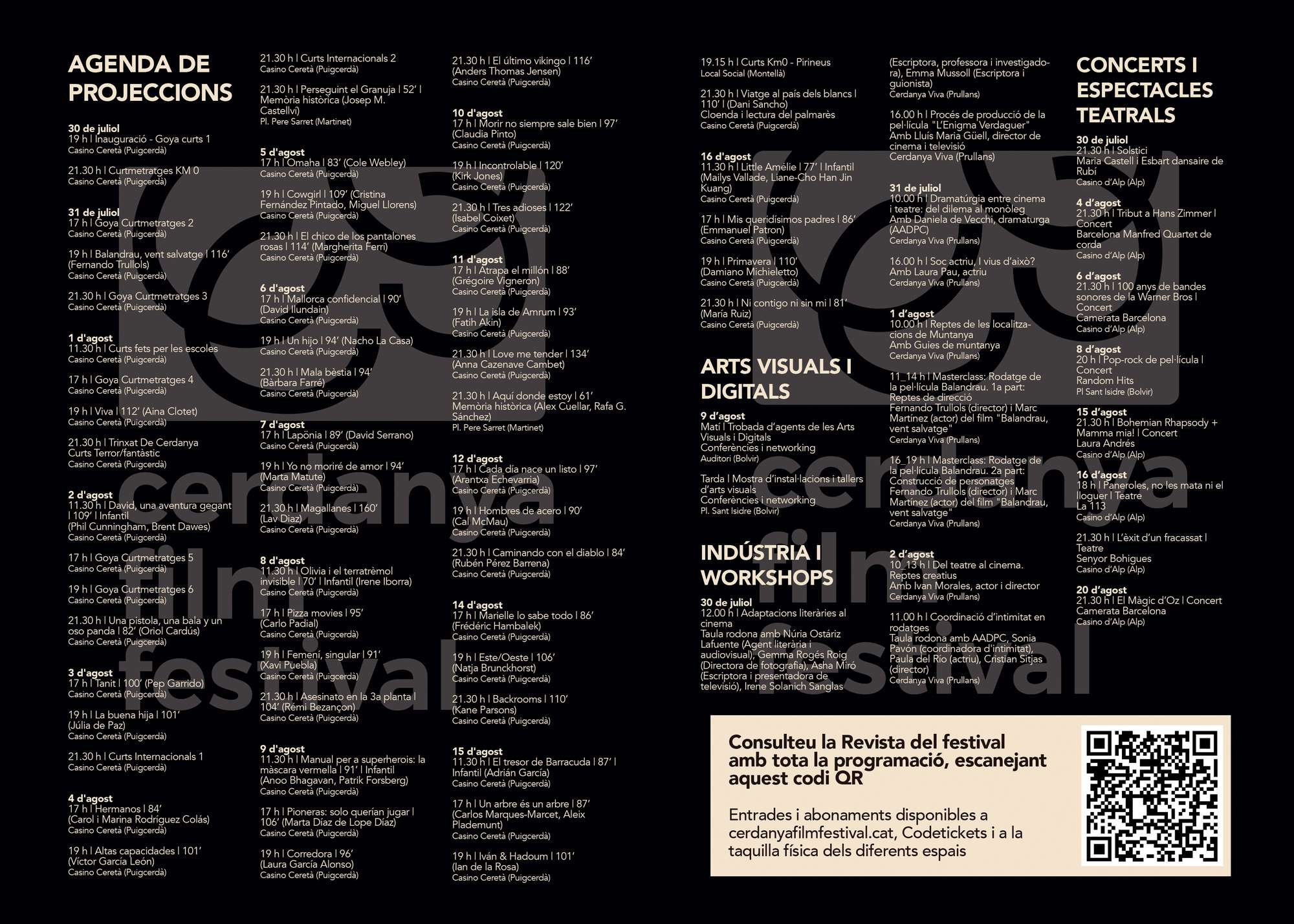 Cerdanya Film Festival 2026: programa de cinema, concerts, teatre i arts visuals