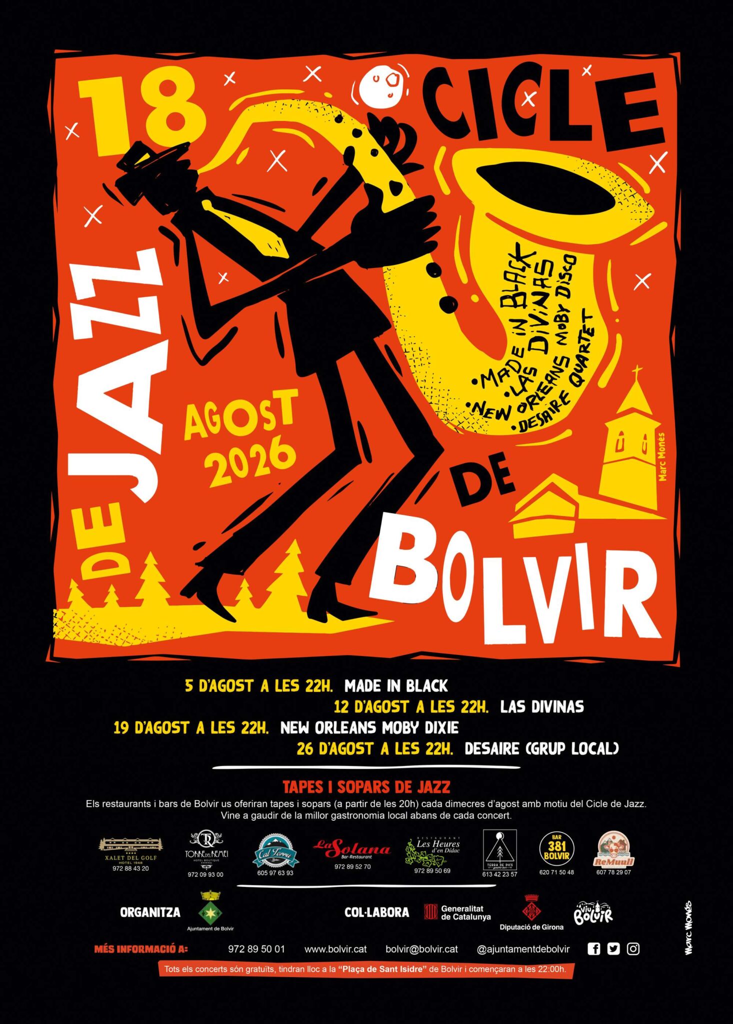 18è Cicle de Jazz de Bolvir 2026: concerts gratuïts a l'agost