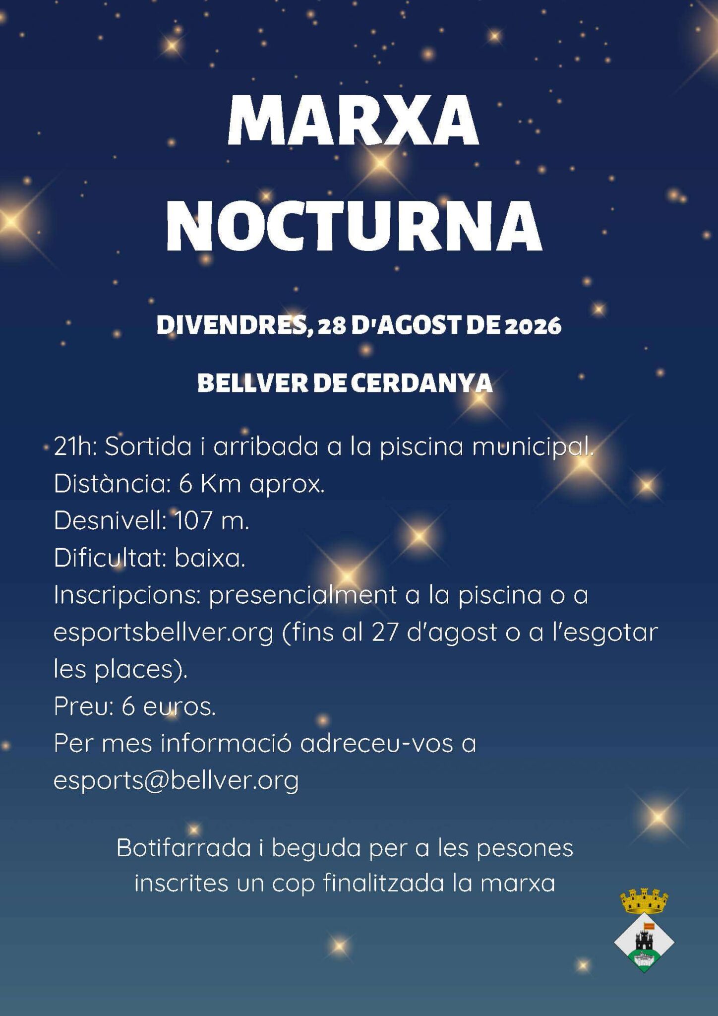 Marxa Nocturna a Bellver de Cerdanya: 6 km de ruta nocturna el 28 d’agost