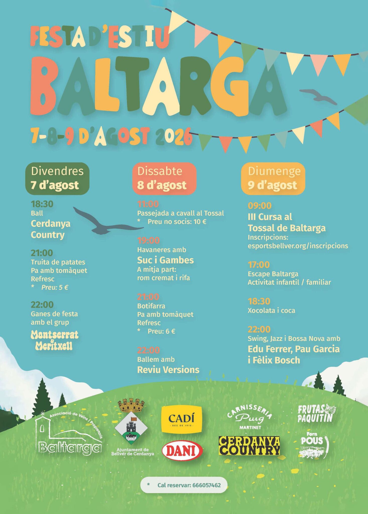 Festa d'Estiu de Baltarga 2026: programa complet del 7 al 9 d'agost