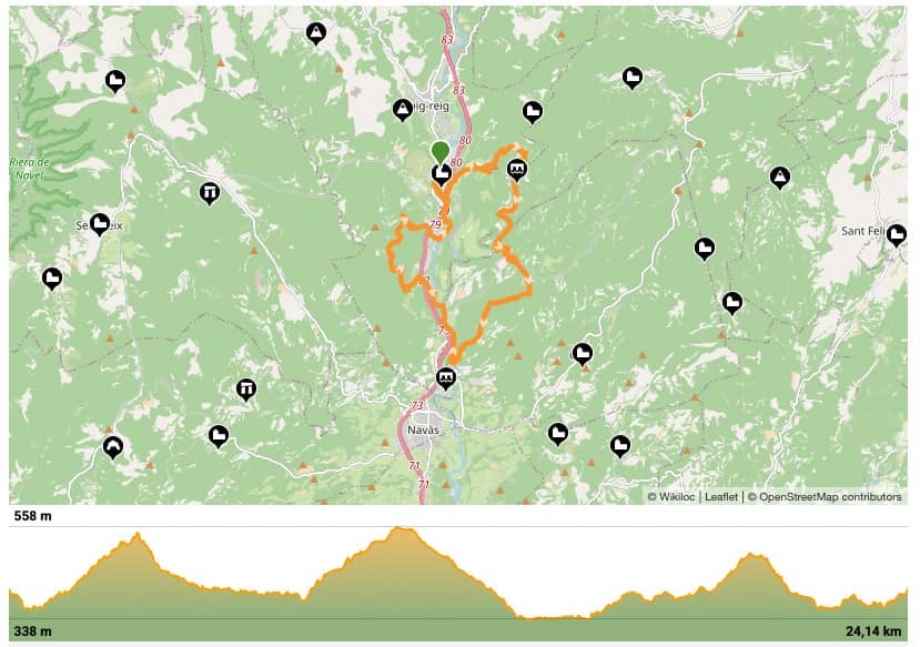 Mapa de la ruta de Cal Marçal