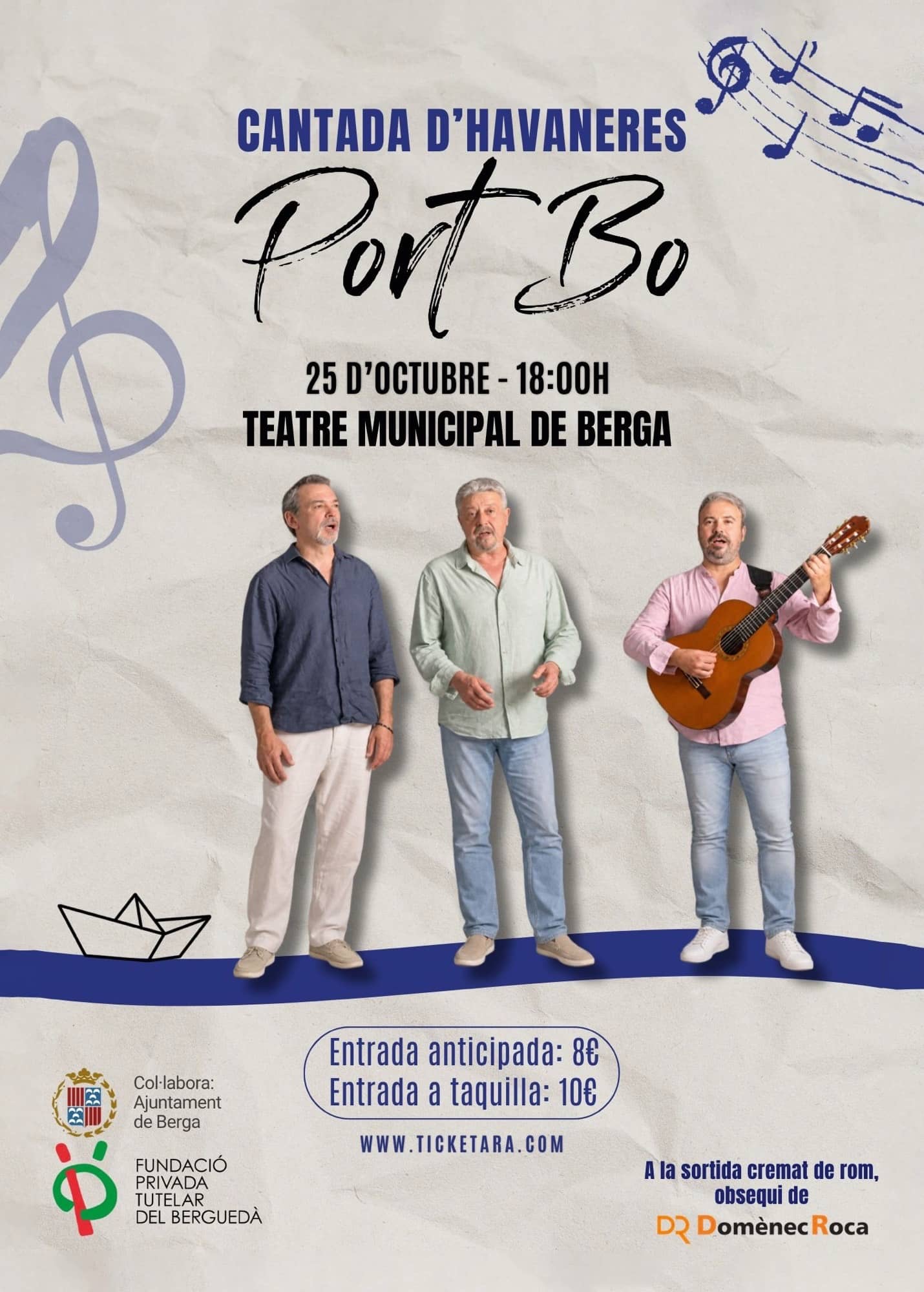 Cartell de la cantada d'havaneres a Berga
