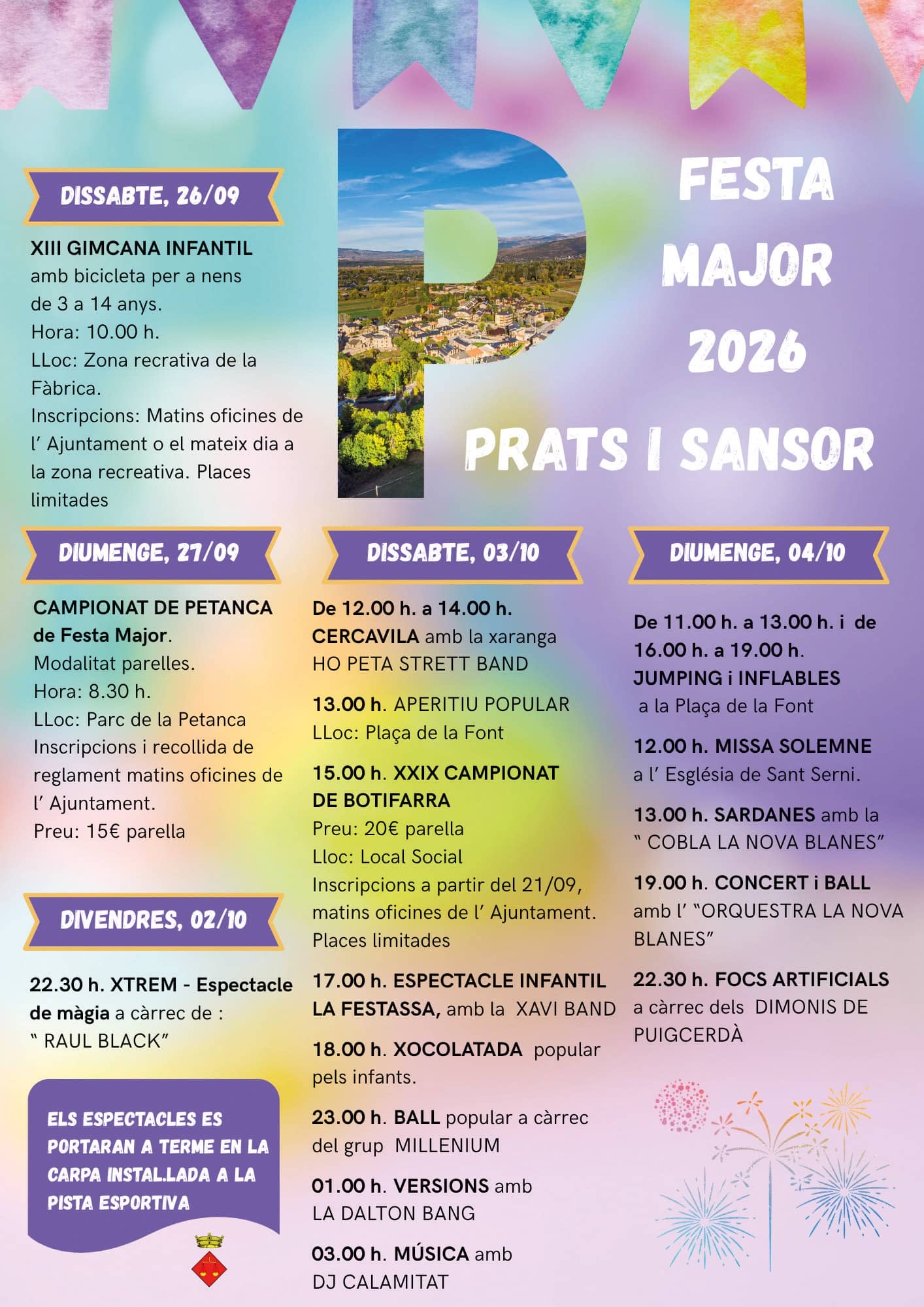Cartell de la Festa Major de Prats i Sansor