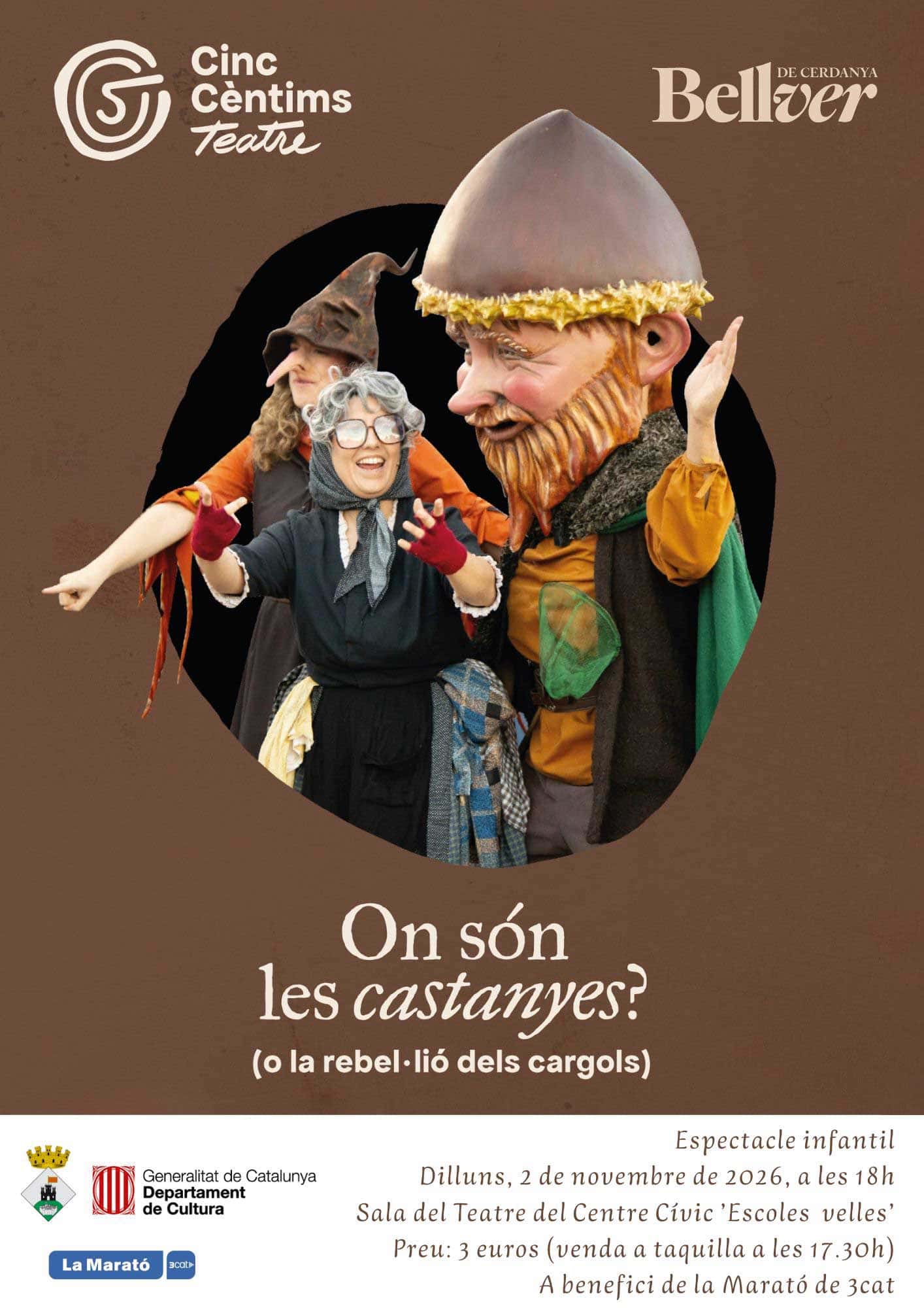 Cartell de l'espectacle infantil On són les castanyes?
