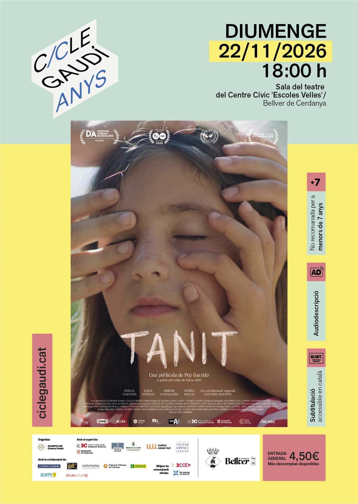 Cartell de la projecció de Tanit a Bellver de Cerdanya