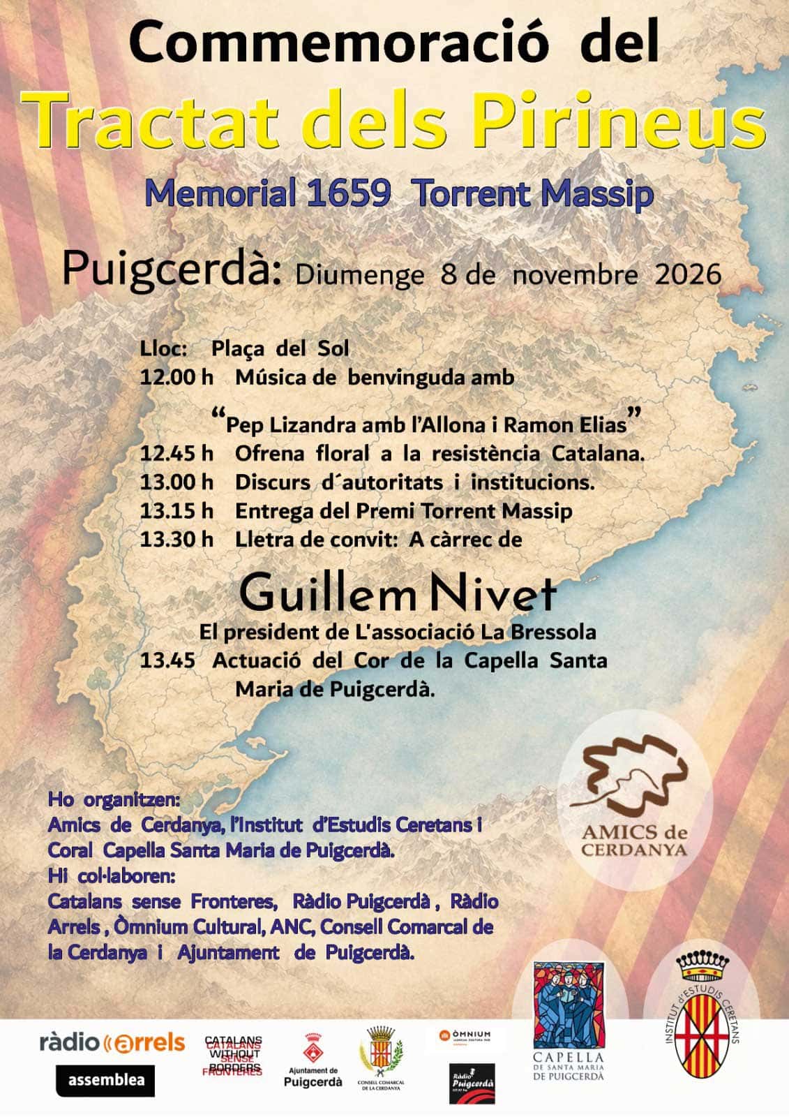 Cartell de la Commemoració del Tractat dels Pirineus 2026
