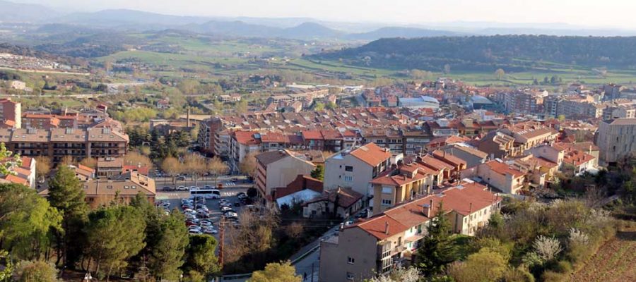 Vista aèria de Berga. Imatge publicada el 18 de maig de 2019