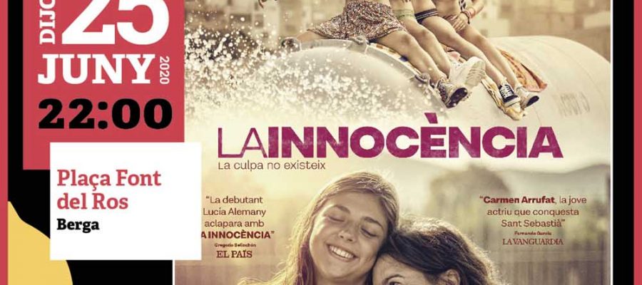 Berga acollirà una sessió de cinema a la fresca del Cicle Gaudí amb la projecció de la pel·lícula ‘La Innocència’ el 25 de juny