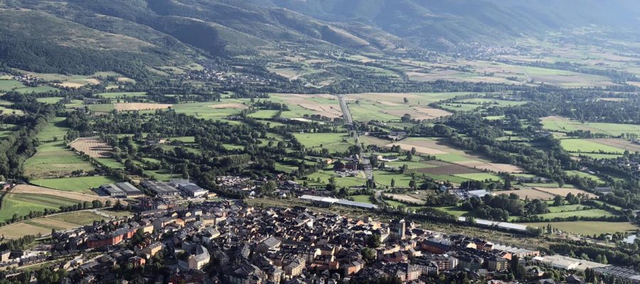 Vista aèria de la Cerdanya.